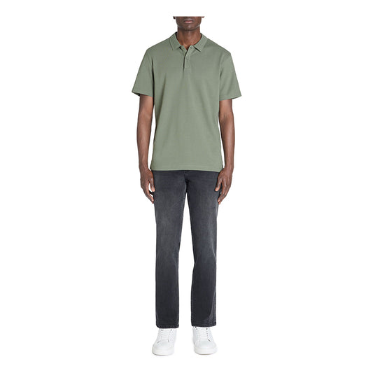Regular Cotton Blend Polo Shirt - Khaki