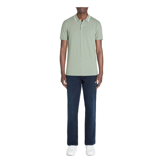 Slim Stretch Cotton Polo Shirt - Gray