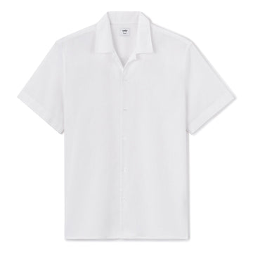 Regular Linen And Cotton Shirt - White