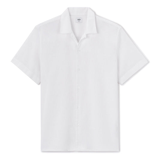 Regular Linen And Cotton Shirt - White