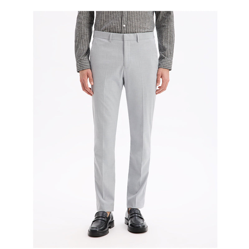 Slim Stretch Suit Pants - Light Gray