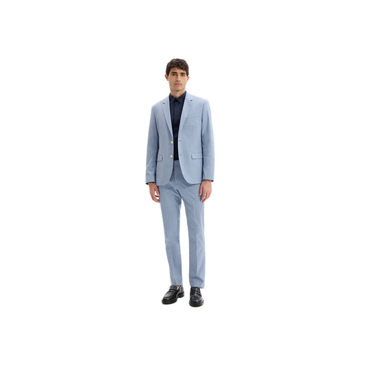 Slim Stretch Suit Pants - Chambray