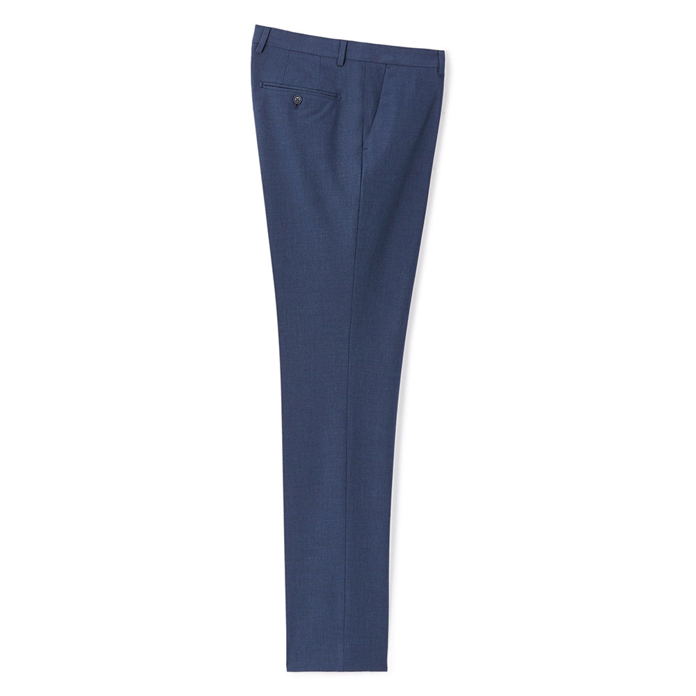 Two-Tone Stretch Slim Suit Pants - Blue
