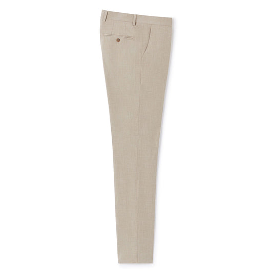 Slim Stretch Suit Pants - Beige