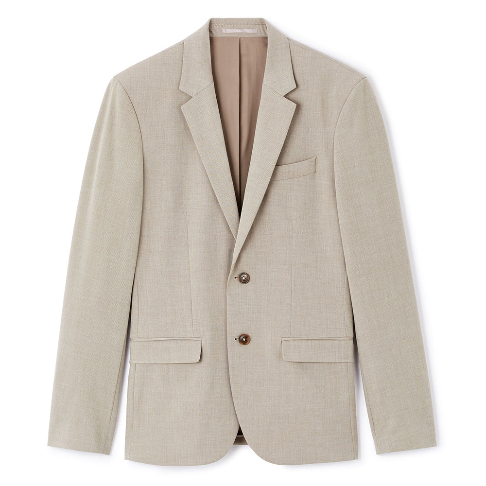 Slim Stretch Suit Jacket - Beige