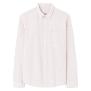 Regular Striped Shirt 100% Cotton - Beige