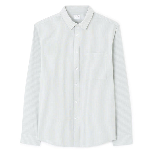 Regular Striped Shirt 100% Cotton - Green