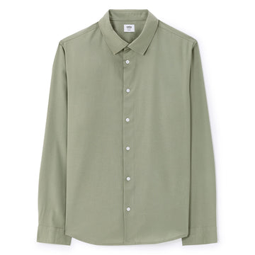 Regular-Fit Viscose Cotton Shirt - Khaki