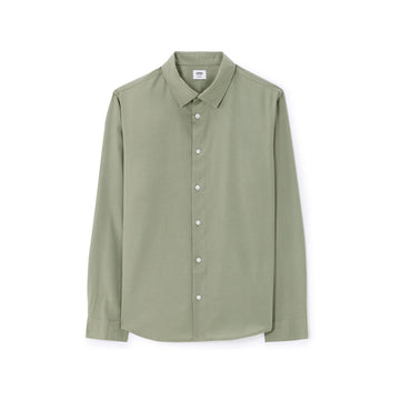 Regular-Fit Viscose Cotton Shirt - Khaki