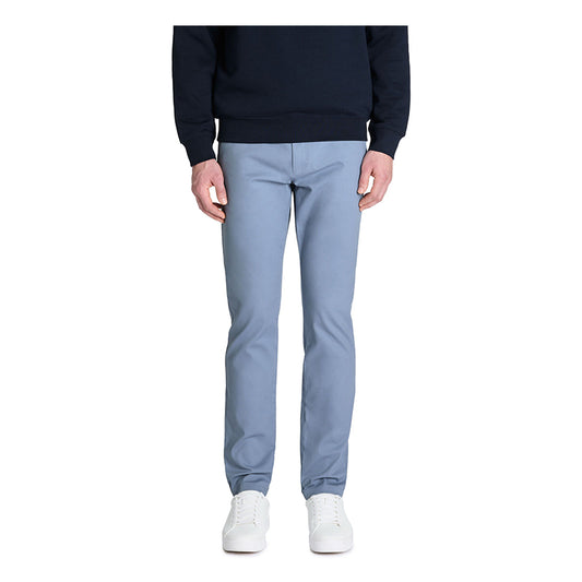 Slim-Fit Stretch Cotton Chino Pants - Light Blue