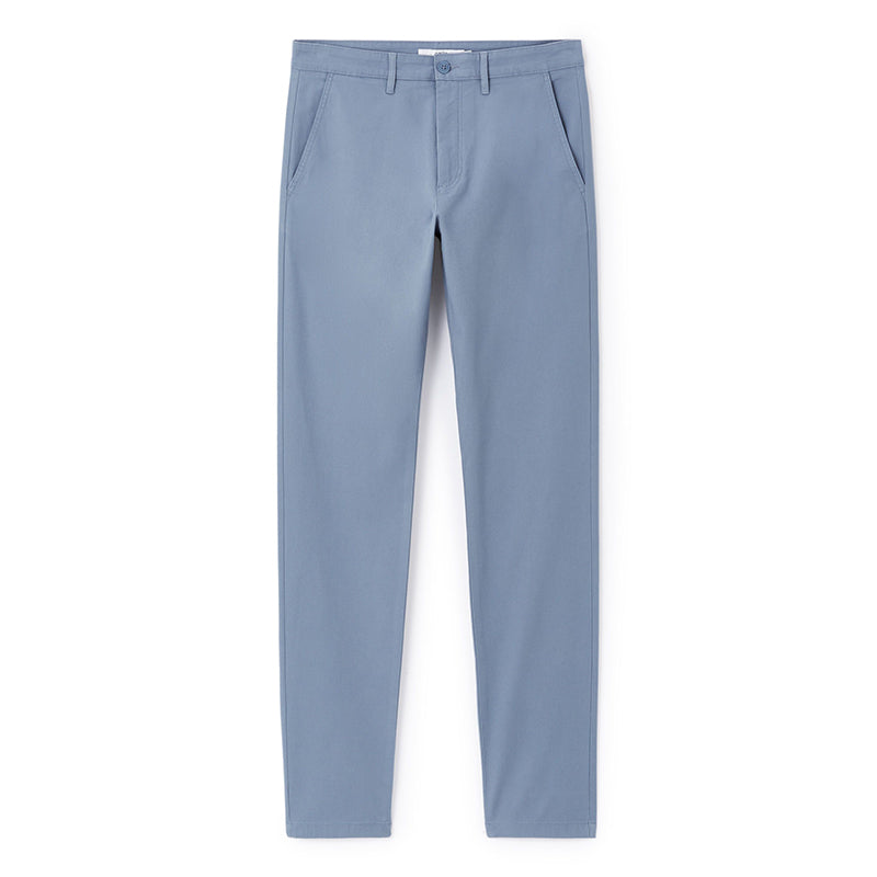 Slim-Fit Stretch Cotton Chino Pants - Light Blue