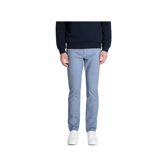 Slim-Fit Stretch Cotton Chino Pants - Light Blue