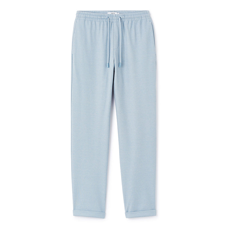 100% Stretch Cotton Slim Pants - Light Blue