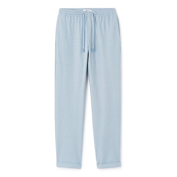 100% Stretch Cotton Slim Pants - Light Blue