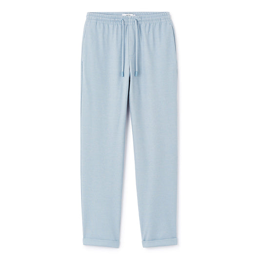 100% Stretch Cotton Slim Pants - Light Blue