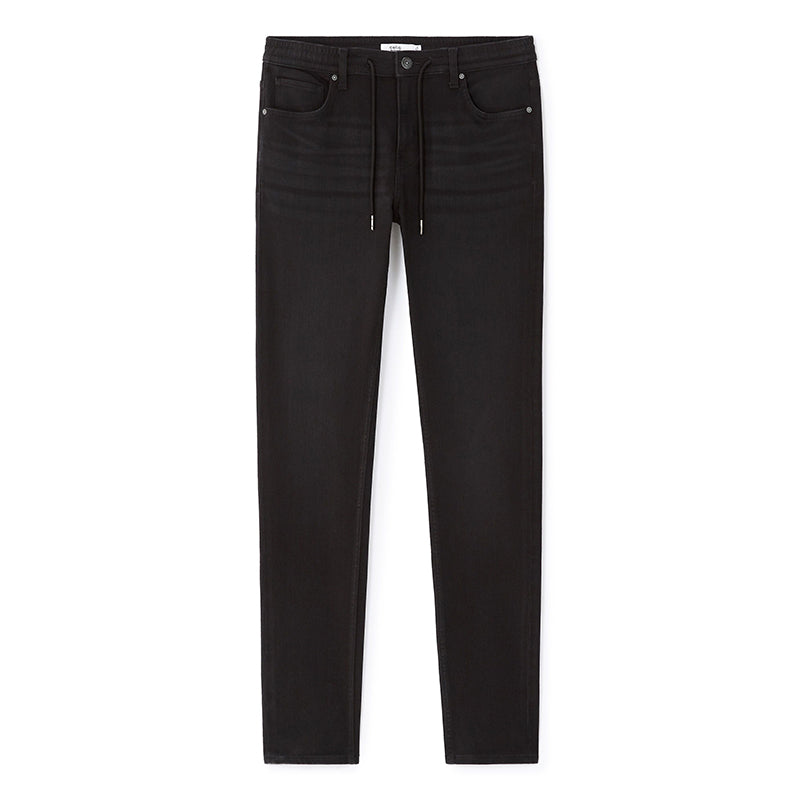 Slim Stretch Cotton Jog Jeans - Black