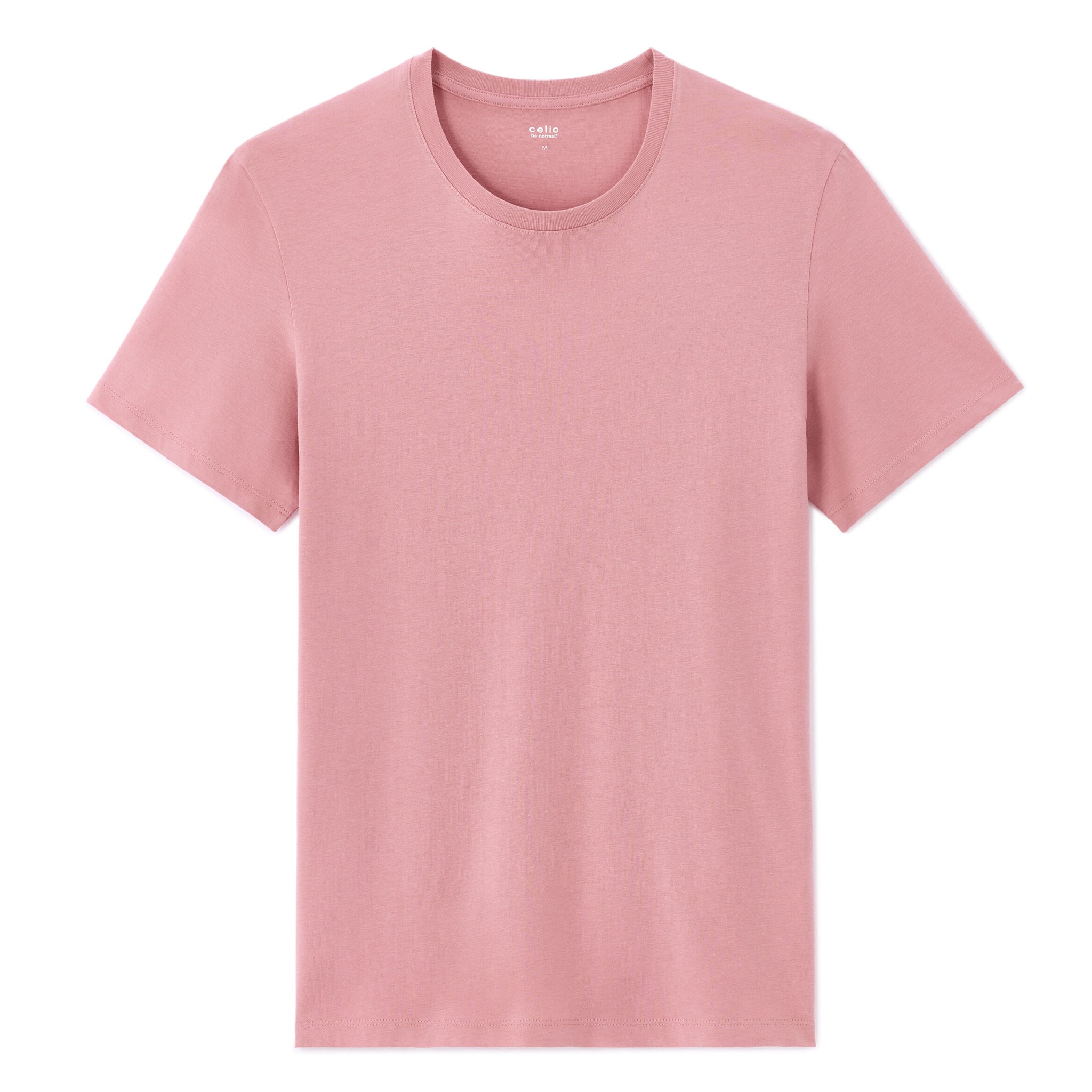 Regular round neck T-shirt 100% cotton - Dusty pink