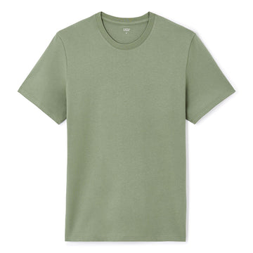 Straight Round Neck T-Shirt 100% Cotton - Light Khaki