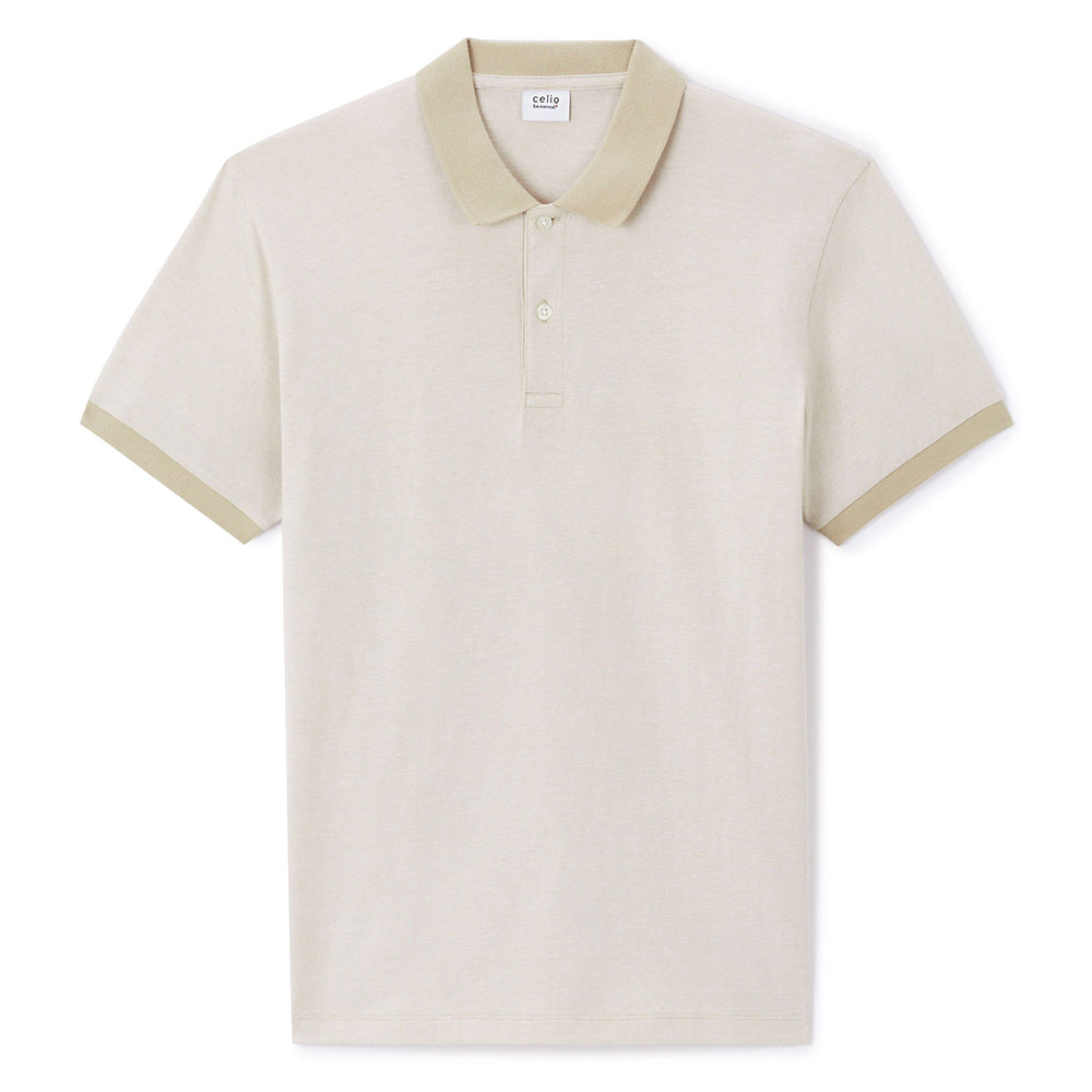 Regular Polo Shirt 100% Cotton - Beige