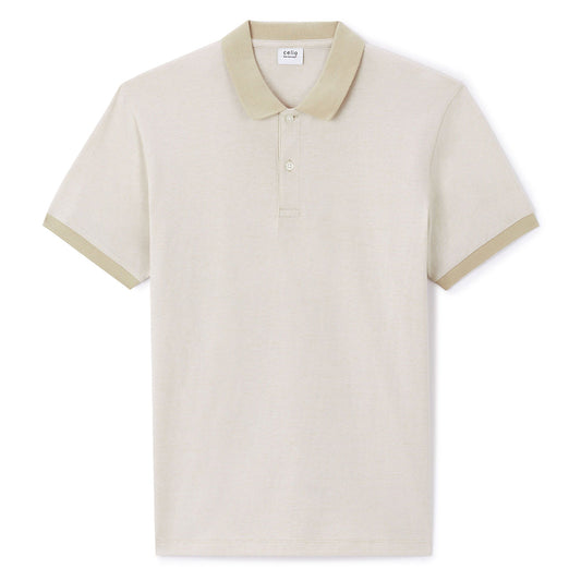 Regular Polo Shirt 100% Cotton - Beige