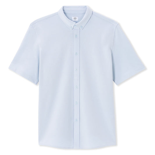 Regular Jersey Pique Shirt - Blue