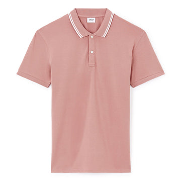 Slim Stretch Cotton Polo Shirt - Pink