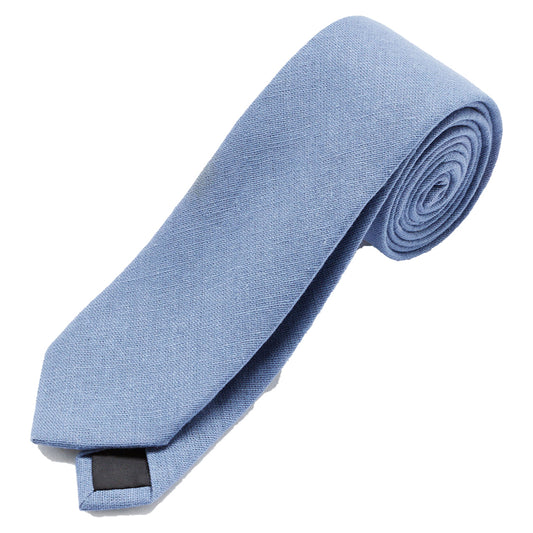 Plain Linen And Viscose Tie