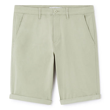 Stretch Cotton Bermuda Shorts - Khaki