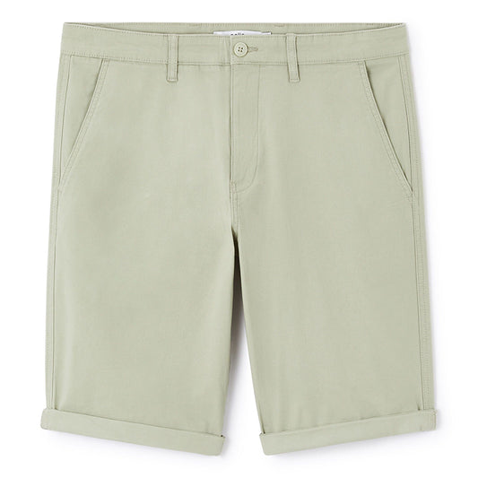 Stretch Cotton Bermuda Shorts - Khaki