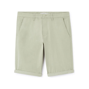 Stretch Cotton Bermuda Shorts - Khaki