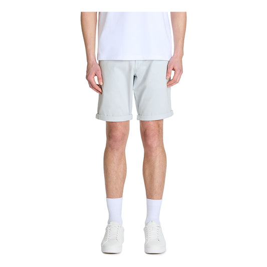 Stretch Cotton Chino Bermuda Shorts - Light Blue