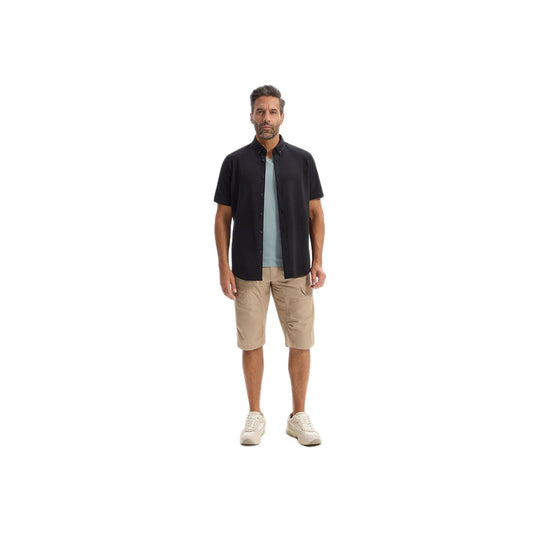 100% Cotton Bermuda Shorts - Beige