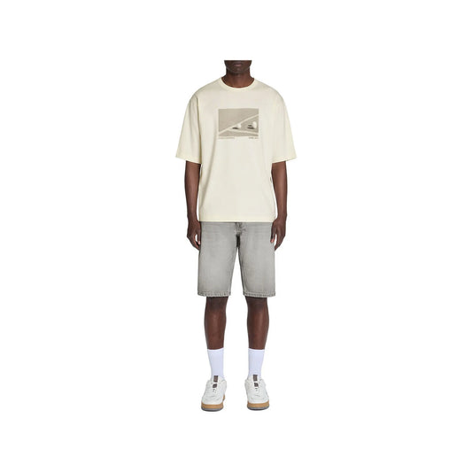 Bermuda Shorts In Stretch Cotton Denim - Gray