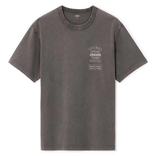 100% Cotton Boxy Crew Neck T-Shirt - Anthracite