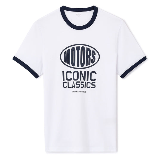 T-Shirt Straight Col Rond 100% Coton - Blanc