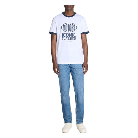 T-Shirt Straight Col Rond 100% Coton - Blanc