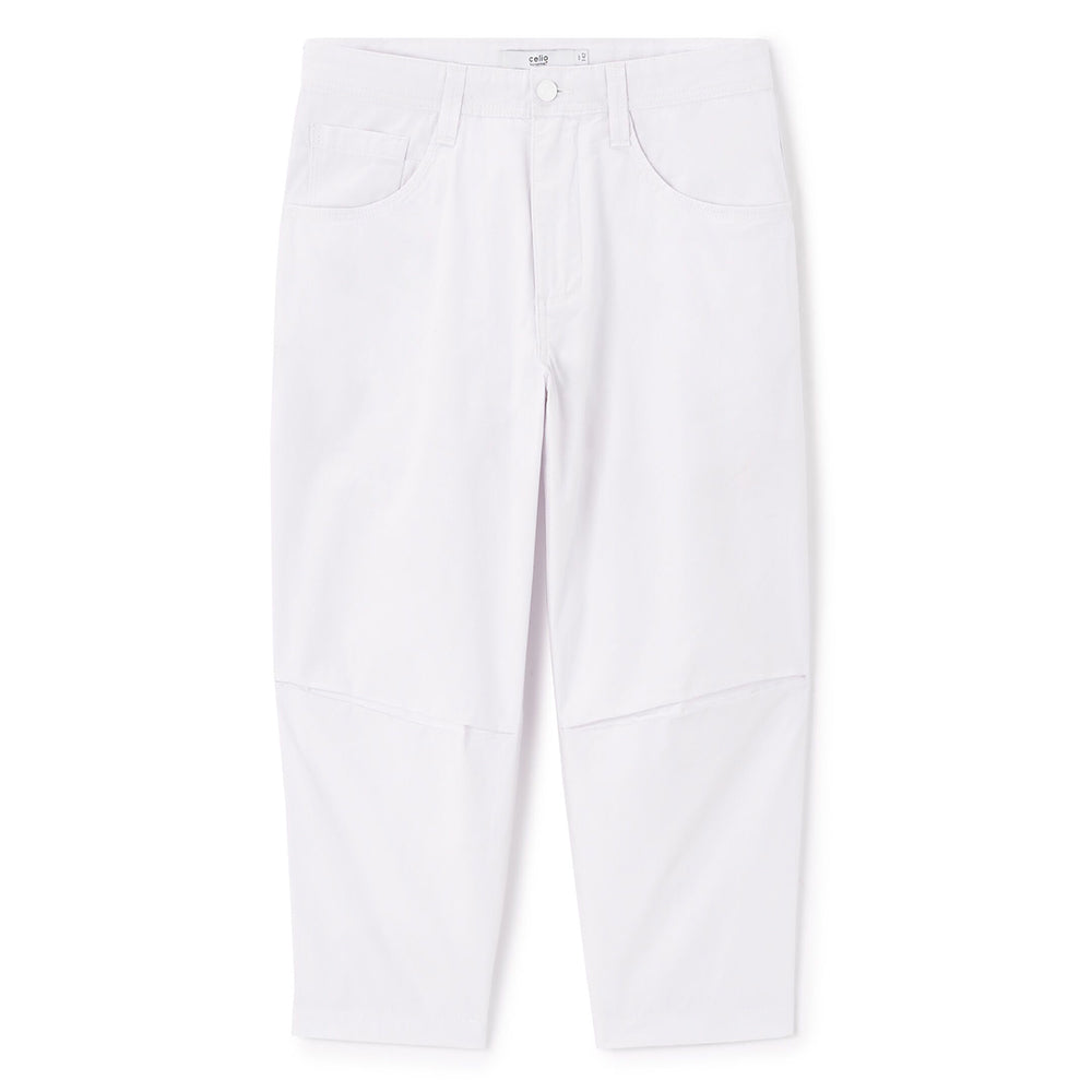 100% Cotton Capri Pants - White