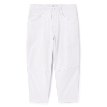100% Cotton Capri Pants - White