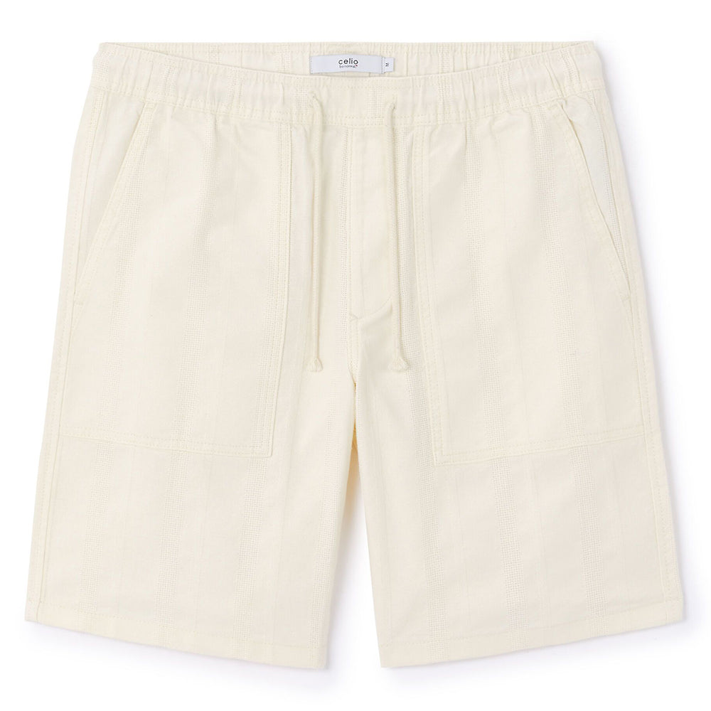 100% Cotton Bermuda Shorts - Beige