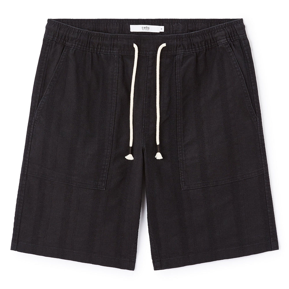 100% Cotton Bermuda Shorts - Black