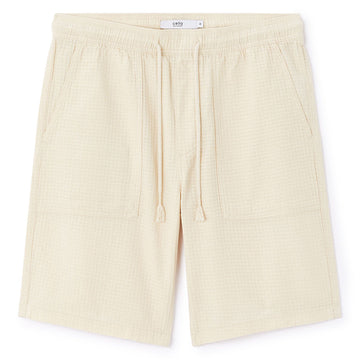 100% Cotton Bermuda Shorts - Beige