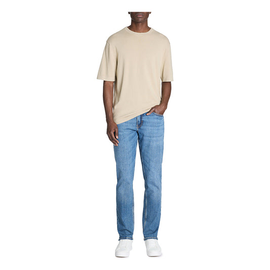 Boxy Crew Neck T-Shirt - Beige