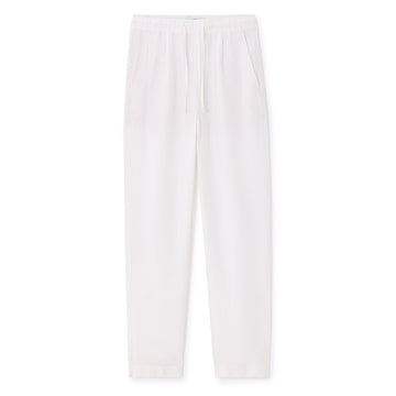 Loose 100% Linen Pants - White