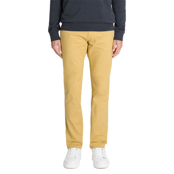 Slim-Fit Stretch Cotton Chino Pants - Yellow