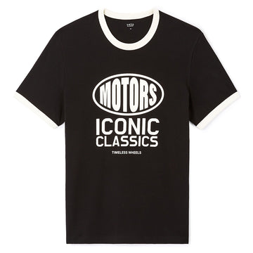 100% Cotton Crew Neck Straight T-Shirt - Black