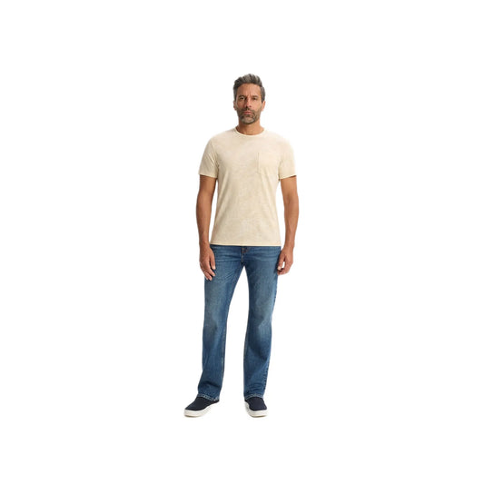Straight Round Neck T-Shirt 100% Cotton - Beige