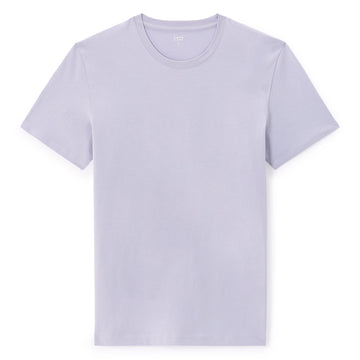 100% Cotton Crew Neck Straight T-Shirt - Lavender