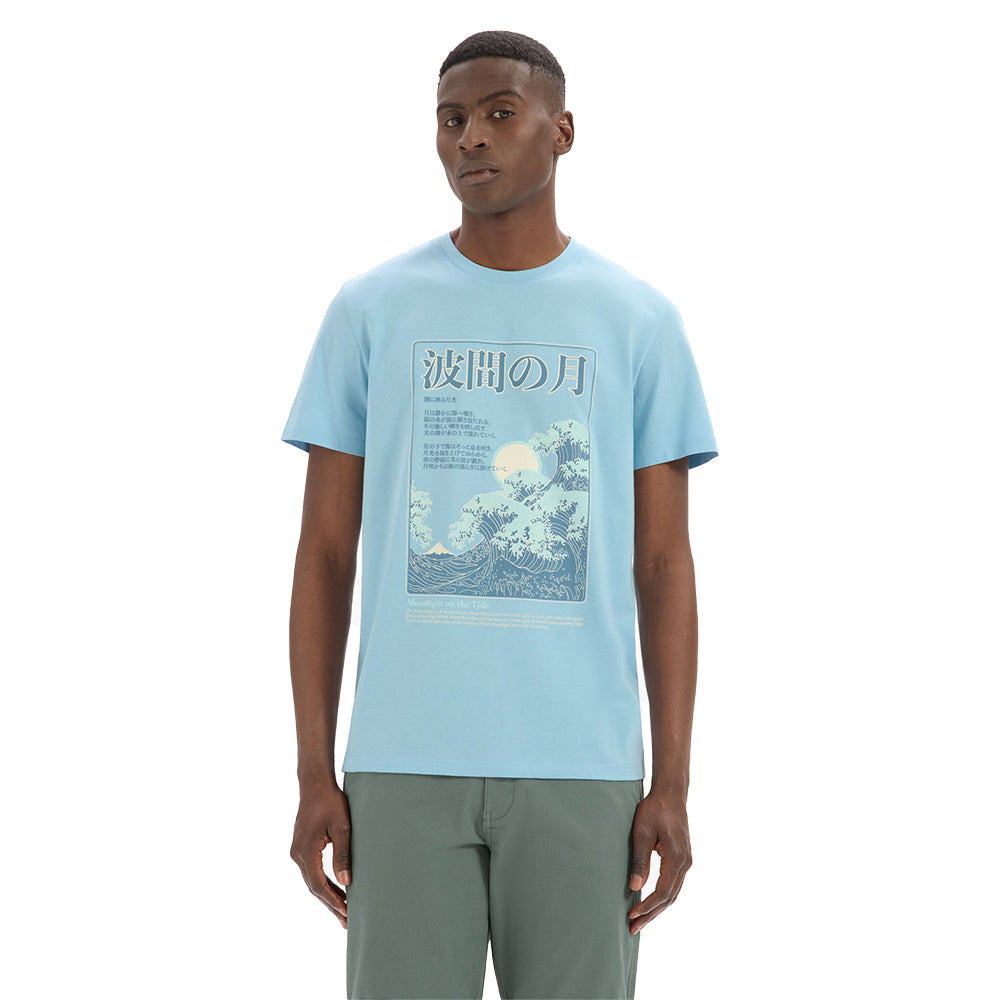 Asian Print Regular Round Neck T-Shirt