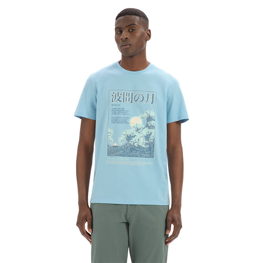 Asian Print Regular Round Neck T-Shirt