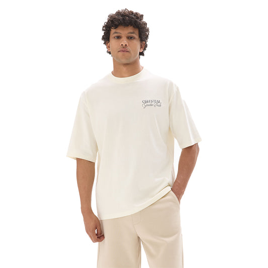 Astro Print Oversized Crew Neck T-Shirt
